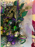 Lot of Mardi Gras Picks, Ribbon & Ornaments