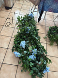 Permanent Botanical Garland with Blue Hydrangeas-21ft