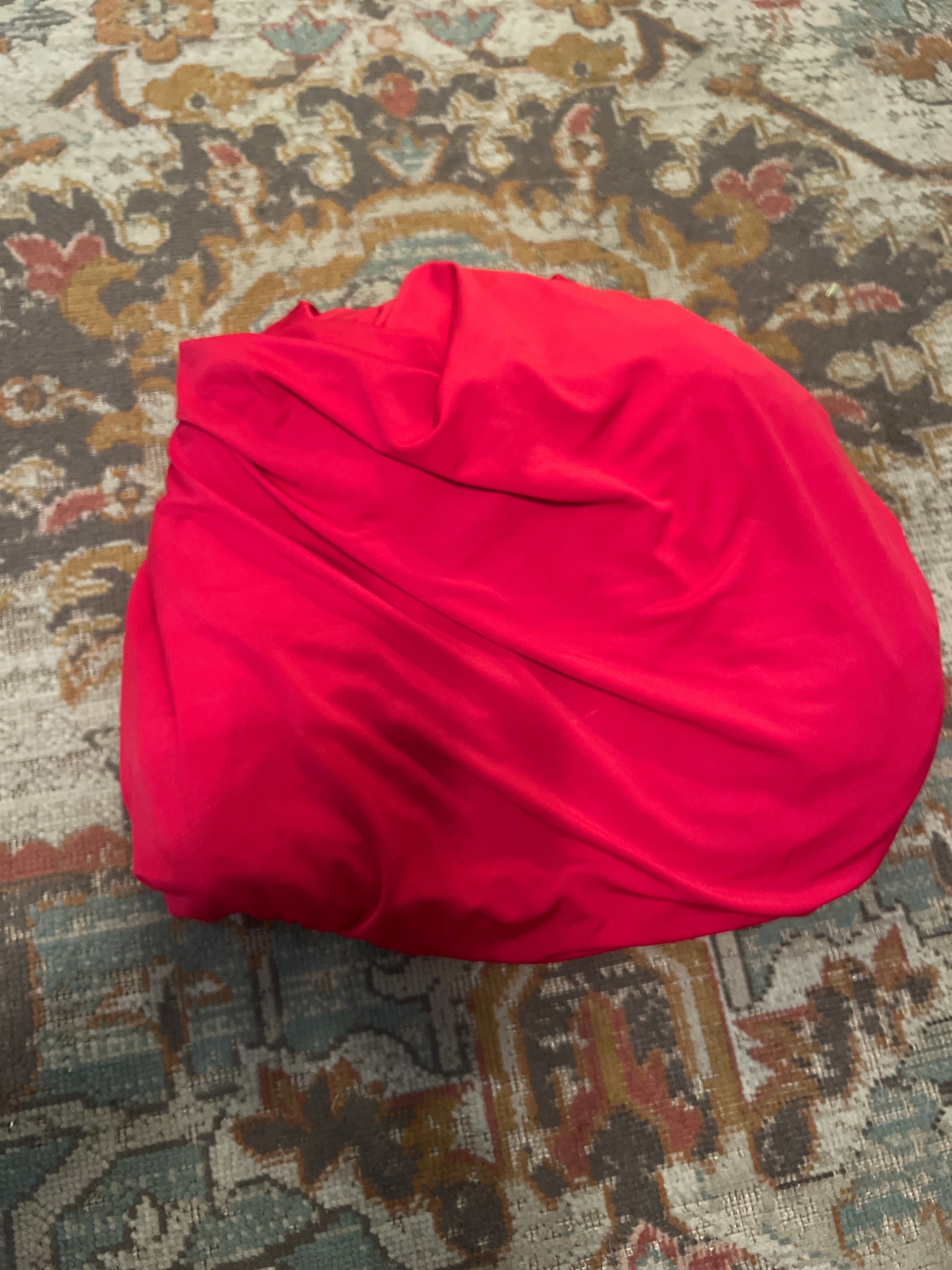 6 ft Red Fitted Poly Tablecloth