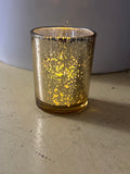 Gold Mercury Glass Votives with Electric Tea Candle set of 135