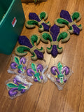 Set of glittered Fleur de lis - all sold as set
