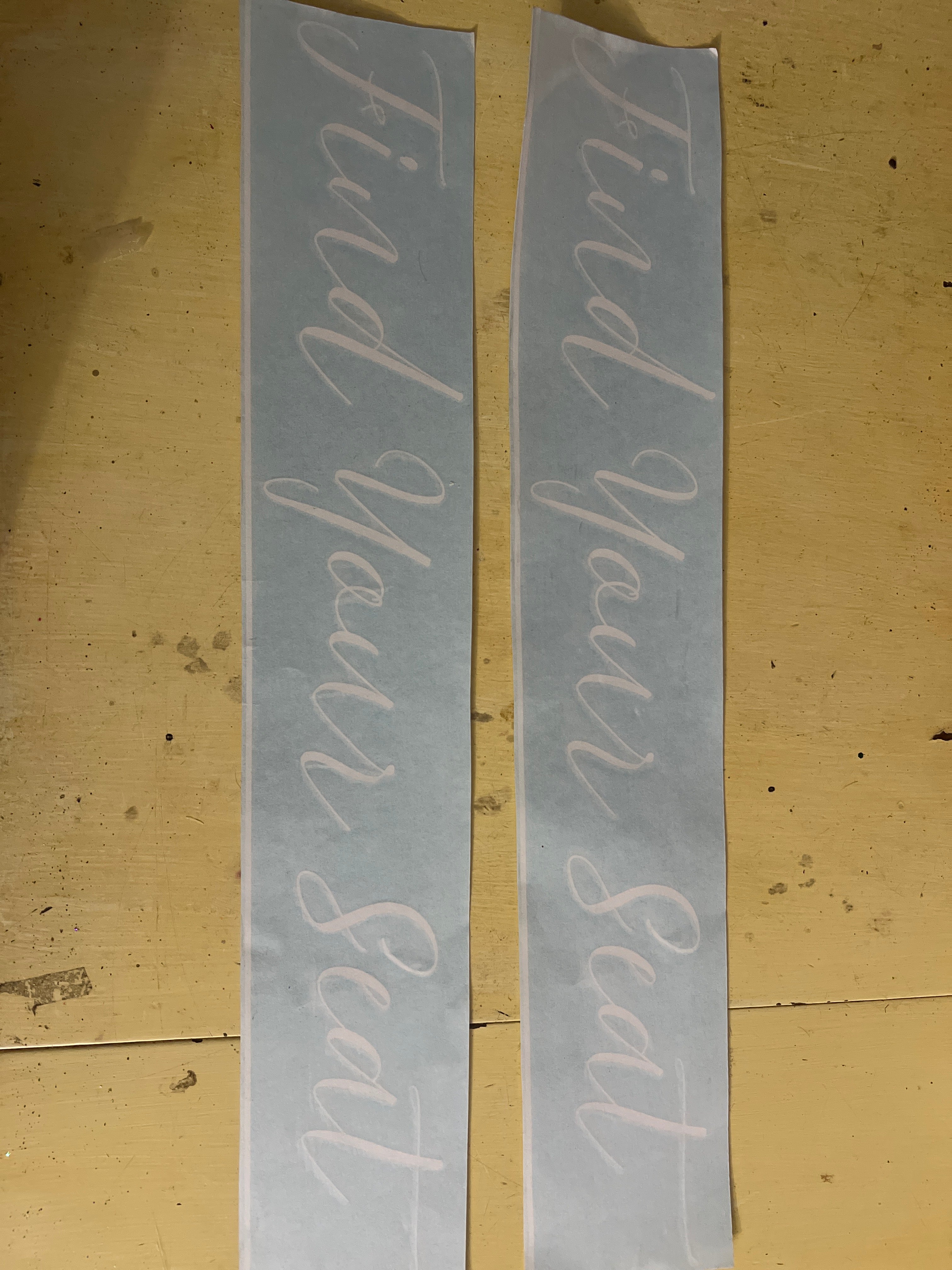 Seating Chart Vinyl for Mirror or Glass “Find Your Seat” - 2 available - not sold as set