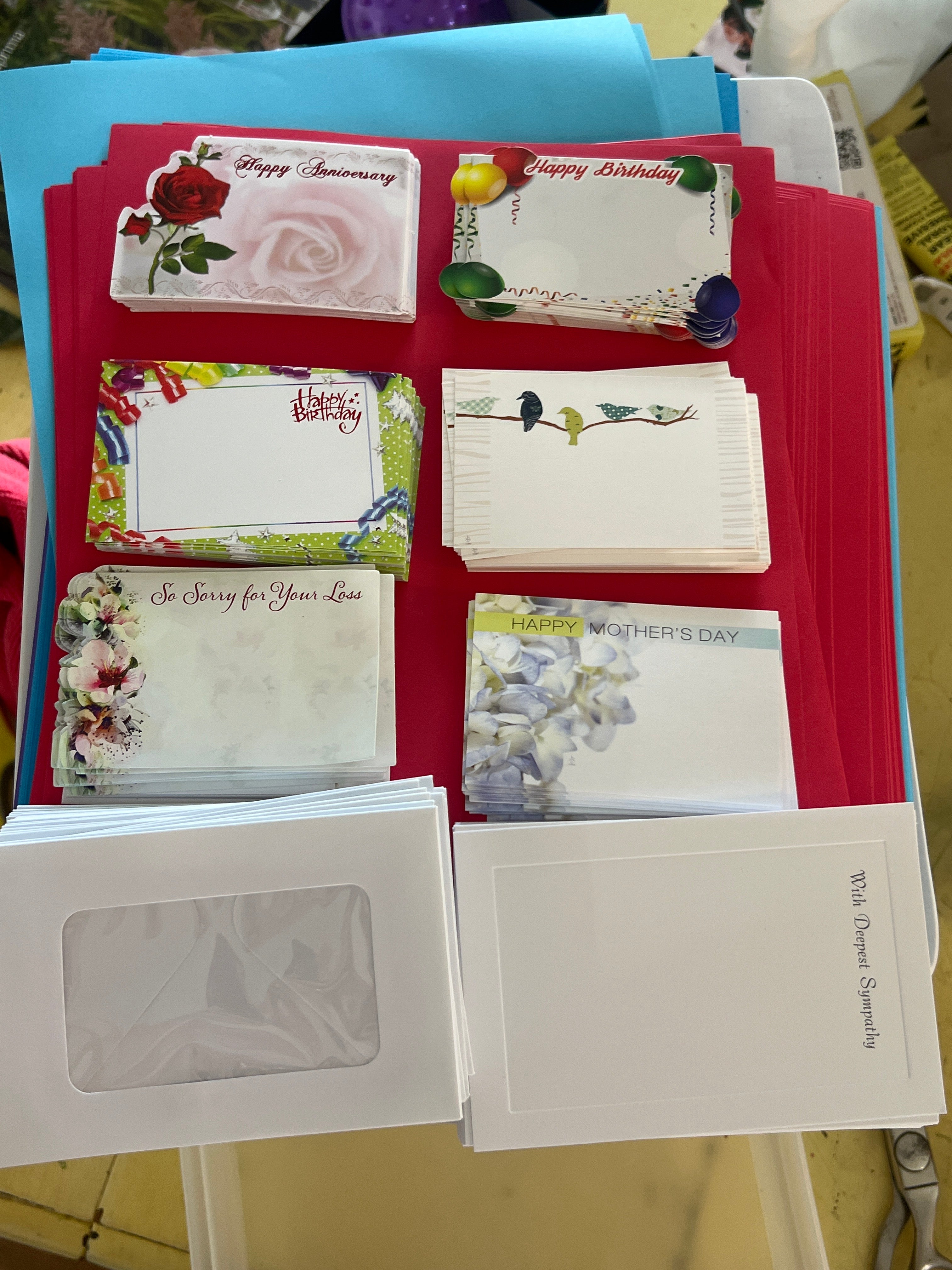 Floral Cards & Envelopes (sold as lot)