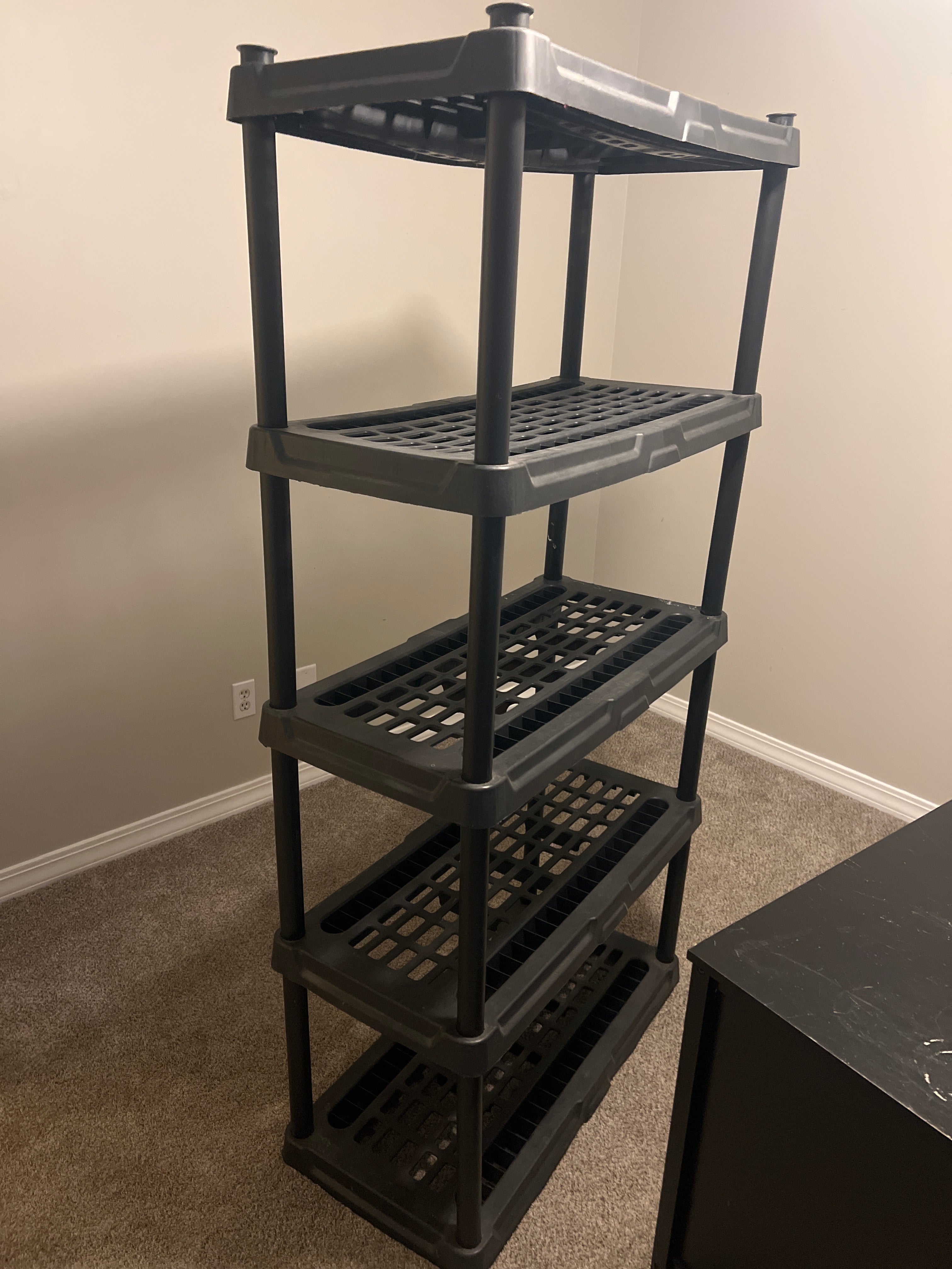 Black shelf