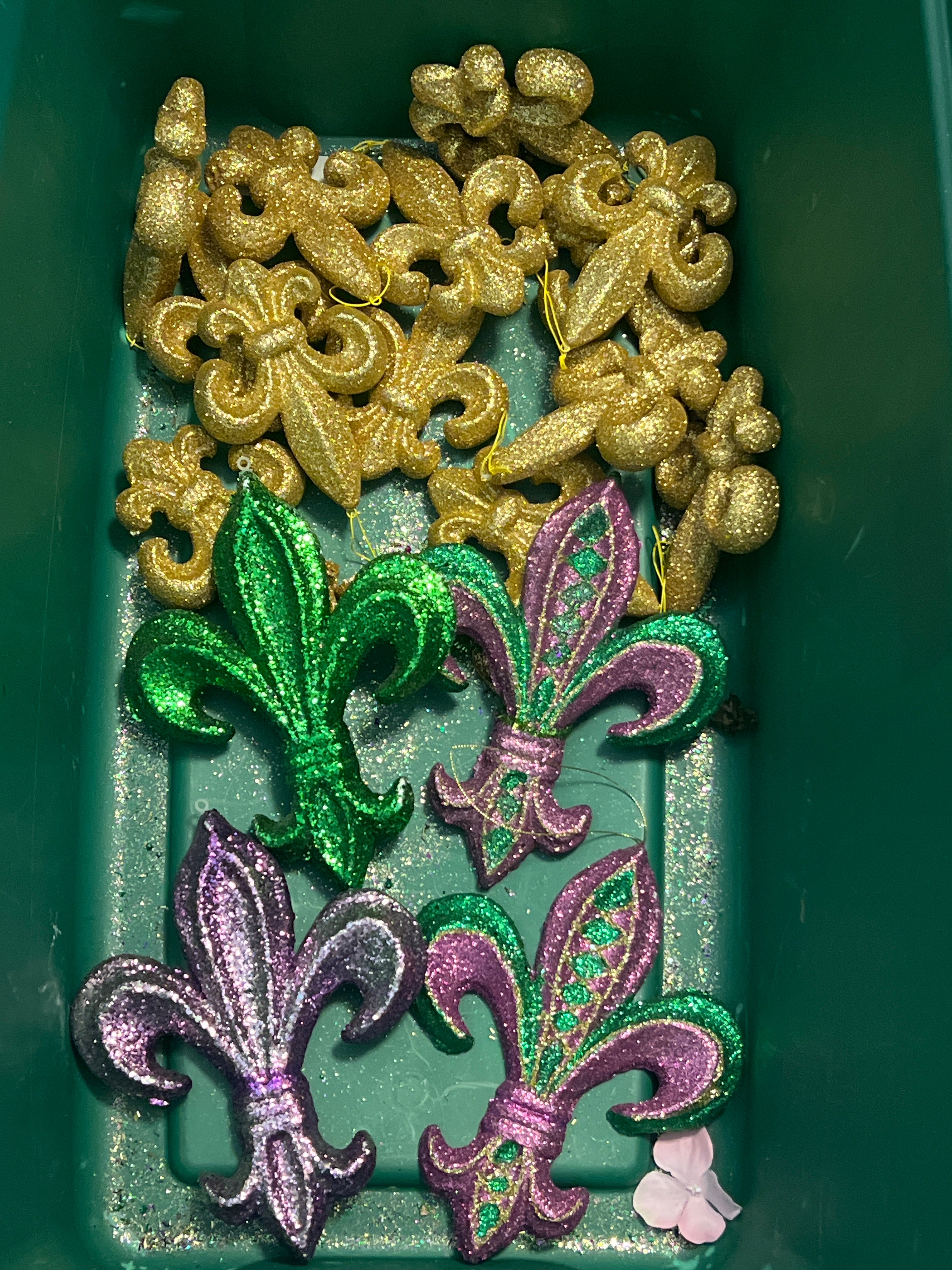 Set of glittered Fleur de lis - all sold as set