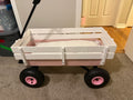 Pink/White Wagon with removable ruffle skirt & pilllow inside for flower girl