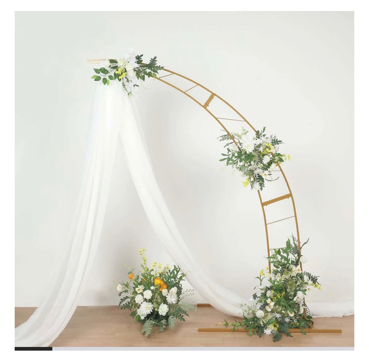 Gold Crescent Arch for Florals or Balloons-8ft