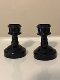 Set of 89 plastic taper candle bases - some have been painted black and some are bronze